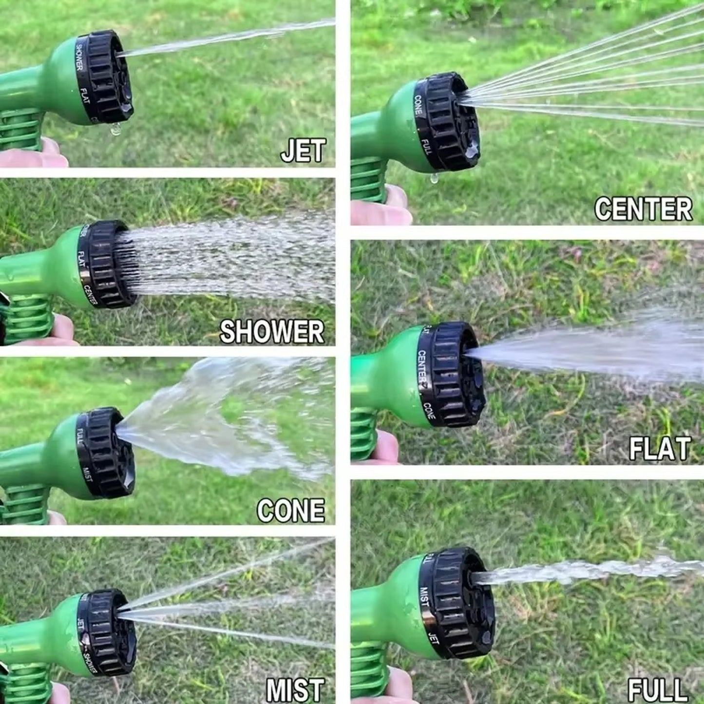 50 Ft Expandable Hose Pipe Nozzle For Garden Wash Car Bike With Spray Gun