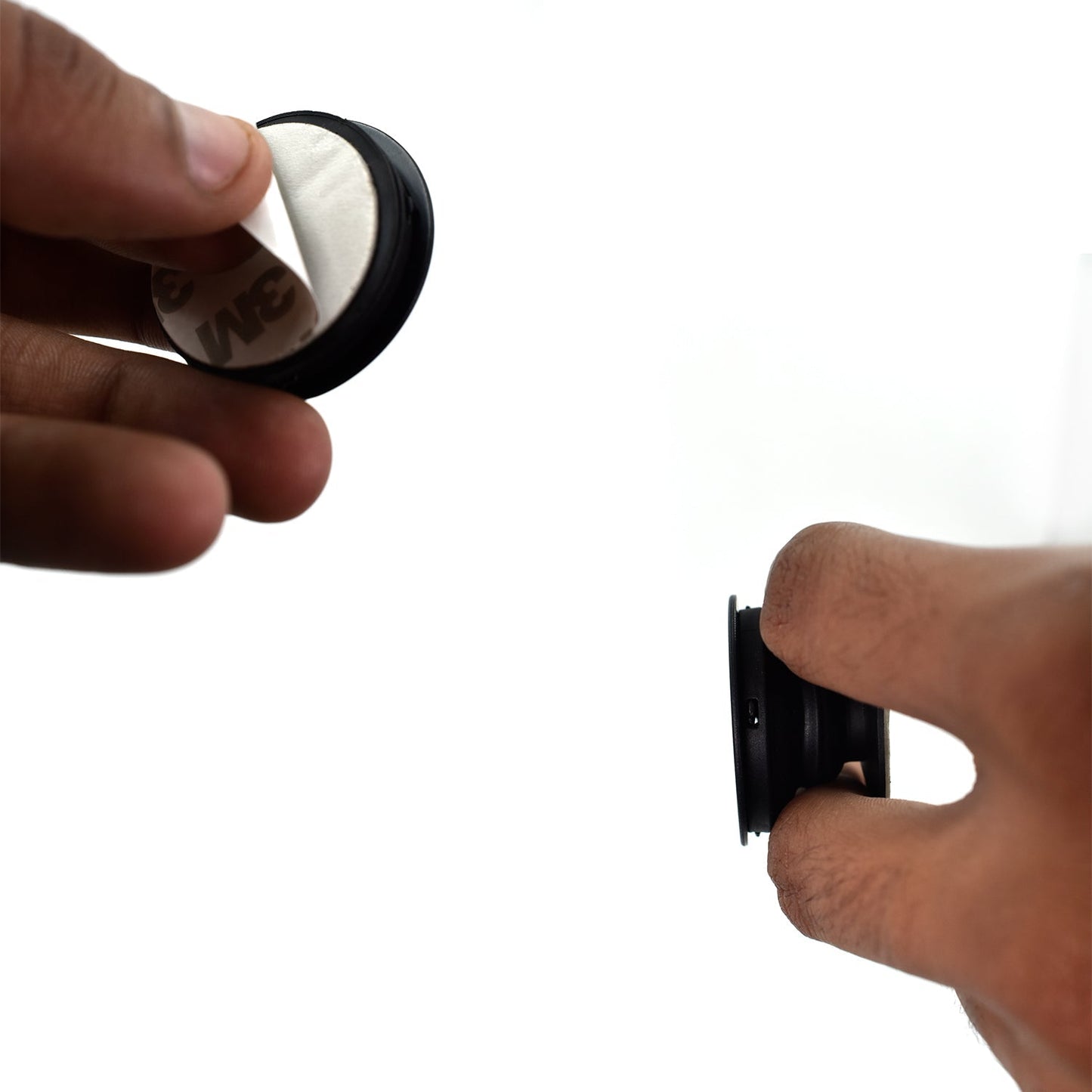 Transparent pouch containing mobile holders