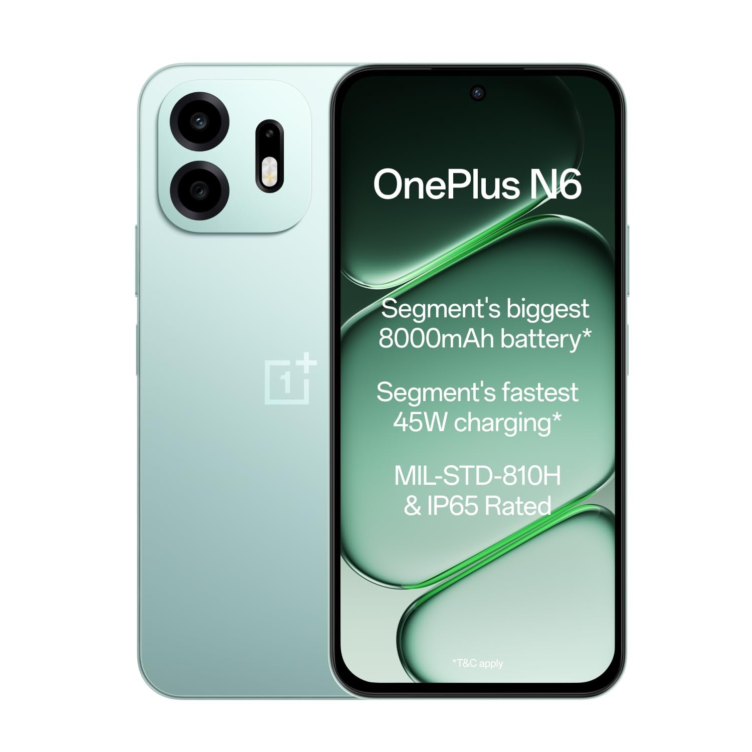OnePlus N6 | 4GB+128GB | Fresh Mint | Segment's Biggest 8000mAh Battery | Segment's Fastest 45W Charging | 48-Month Smoothness