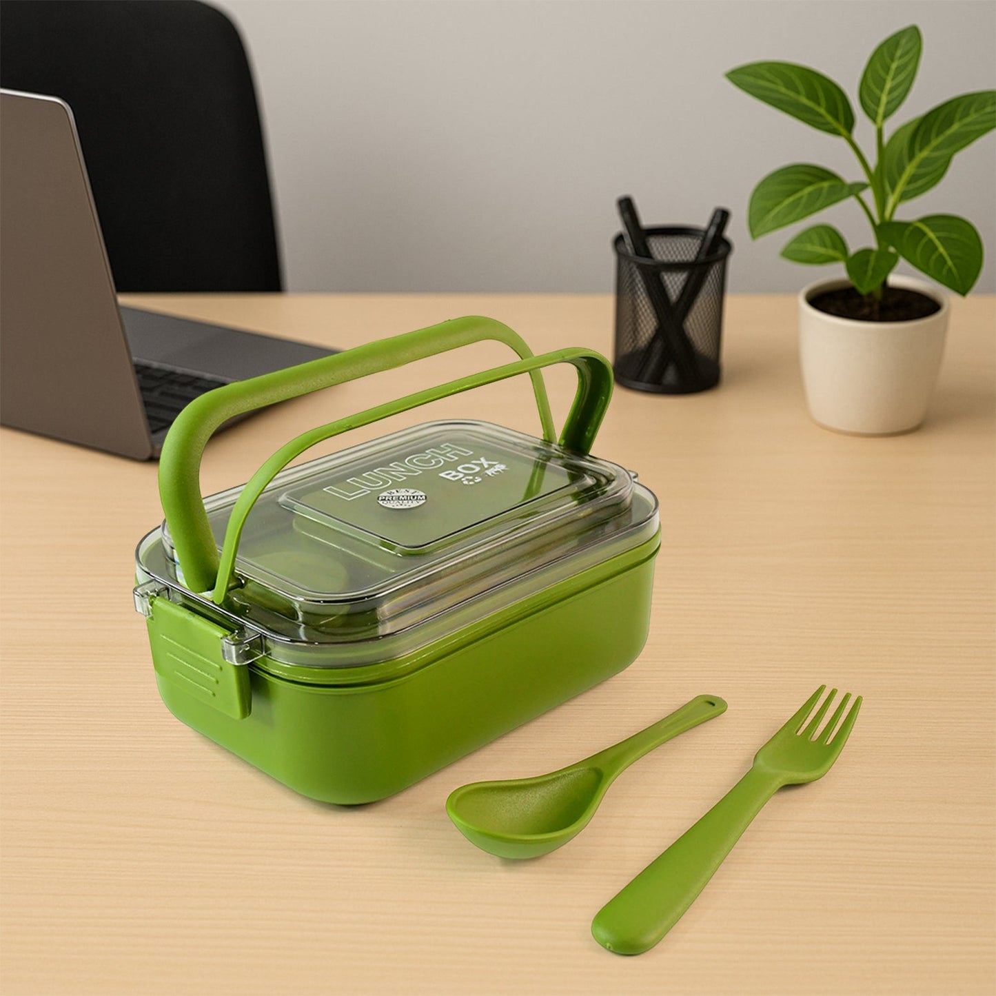 Magic Lunch Box with Leakproof Compartments (1 Pc)