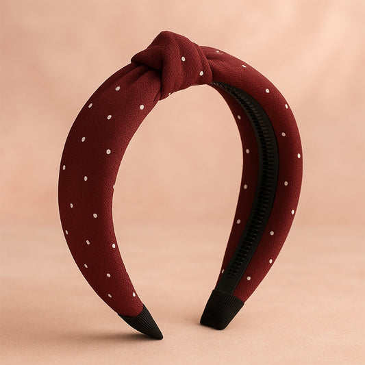 Everyday Polka Dot Hairband with Knot