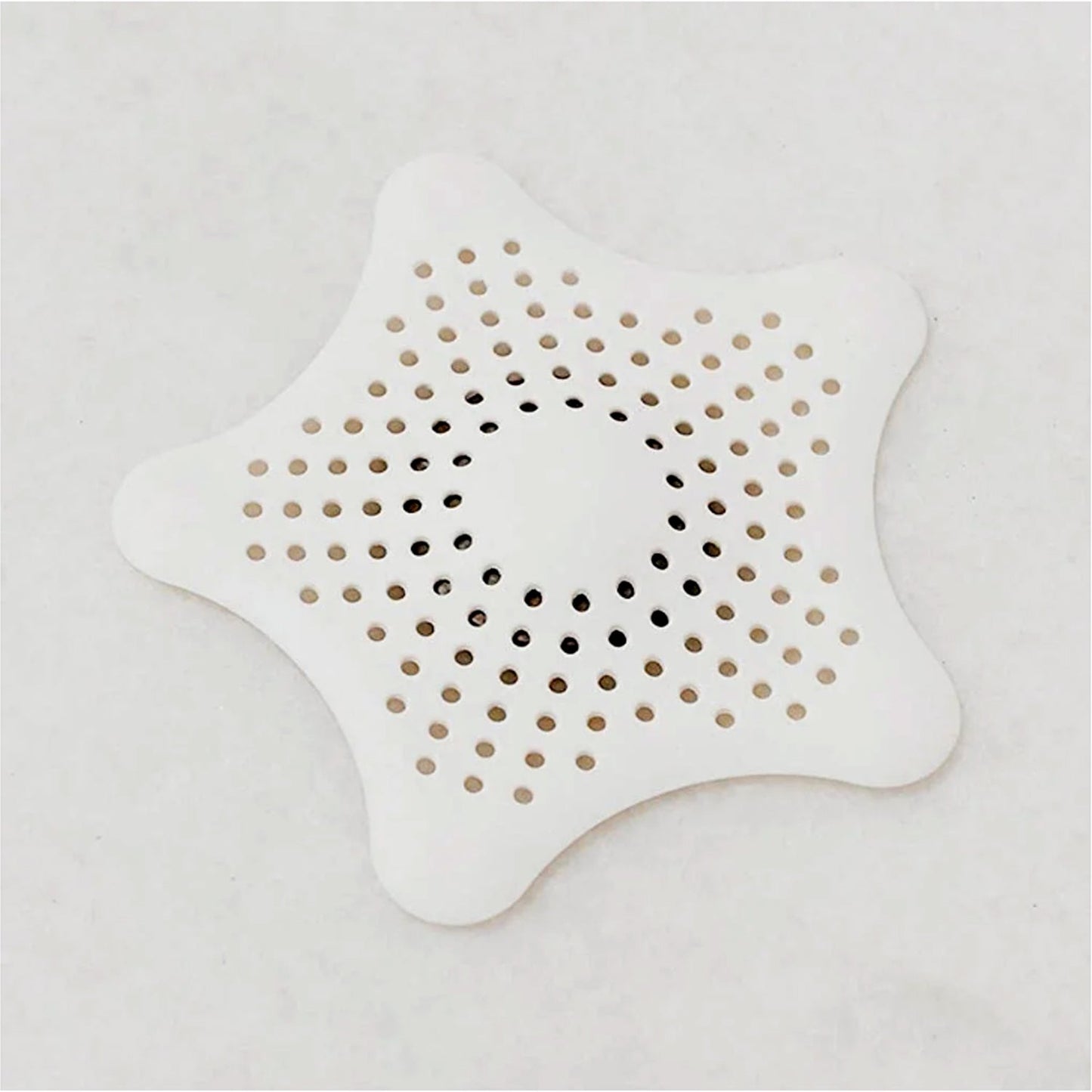 White Silicone Star Shaped Sink Filter Bathroom Hair Catcher Drain Strainers for Basin