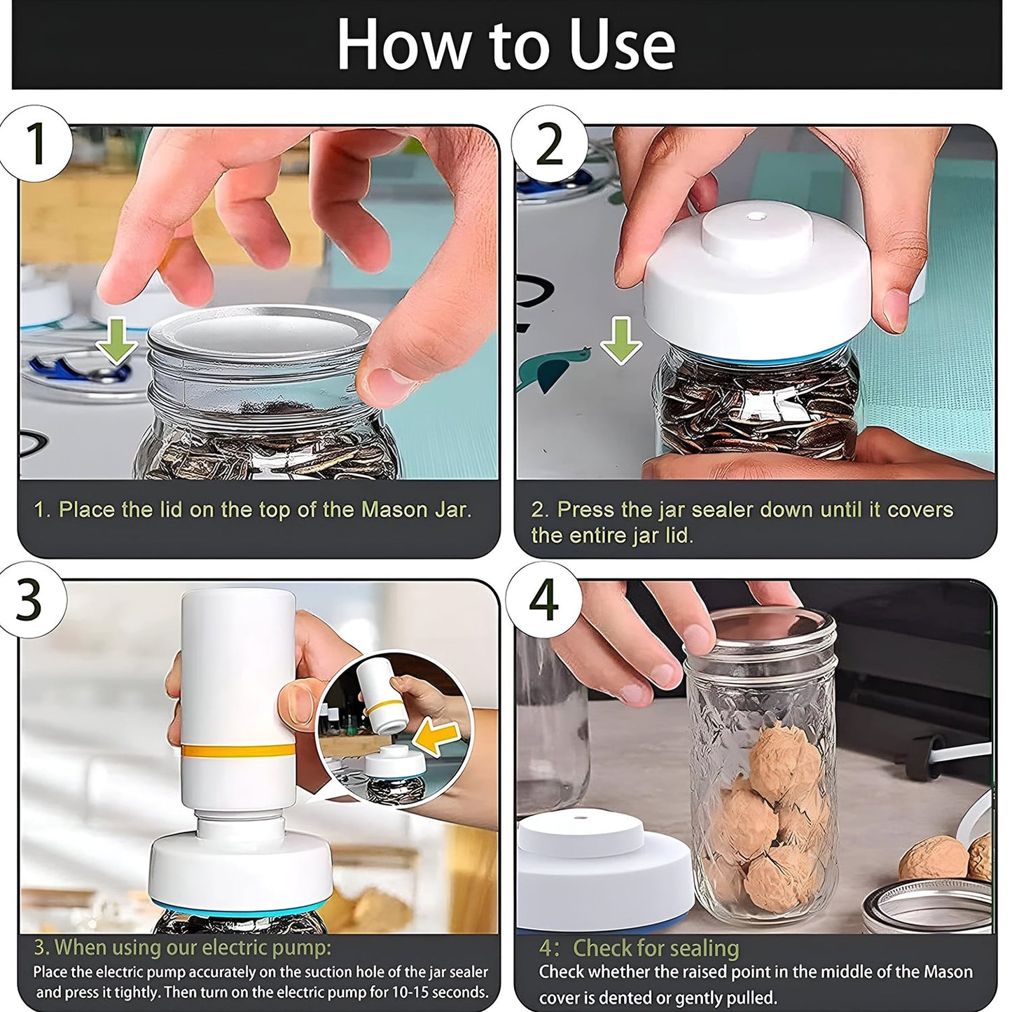 Portable USB Rechargeable Vacuum Sealer Machine (1 Pc)