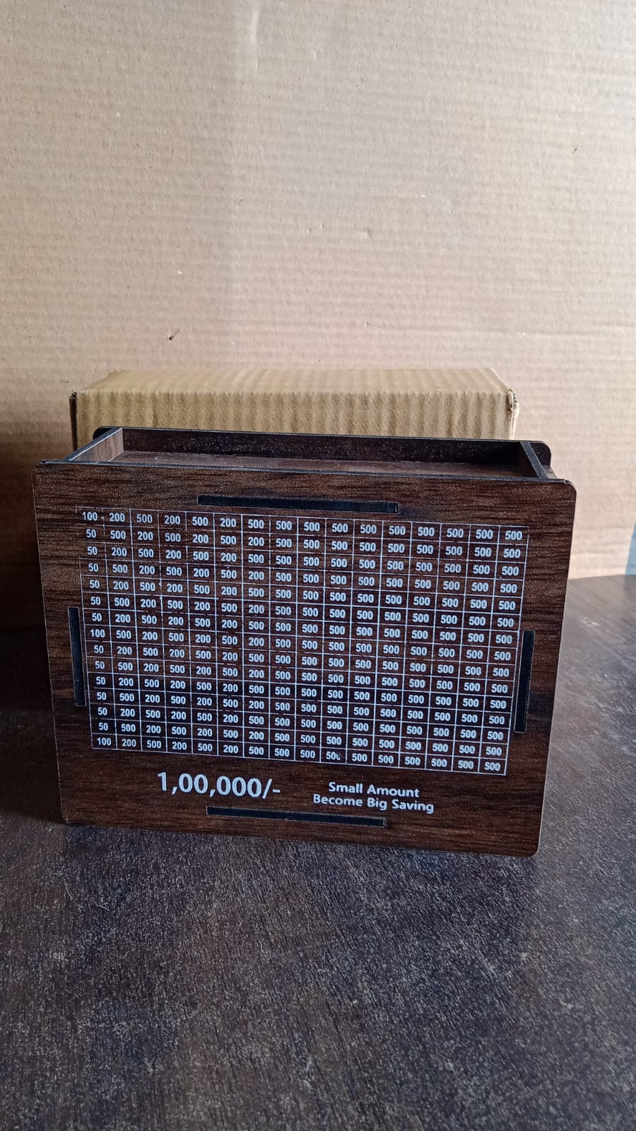 Wooden Money / Piggy Bank, Money Box (1 Pc / Pen Not Included)